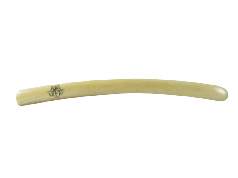 Mid 19th Century Ivory Victorian Page Turner Monogramed Named Owner