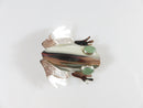 Sterling Silver Southwestern Style Tree Frog Brooch Jade Eyes Great Falls Metal Works - Just Stuff I Sell