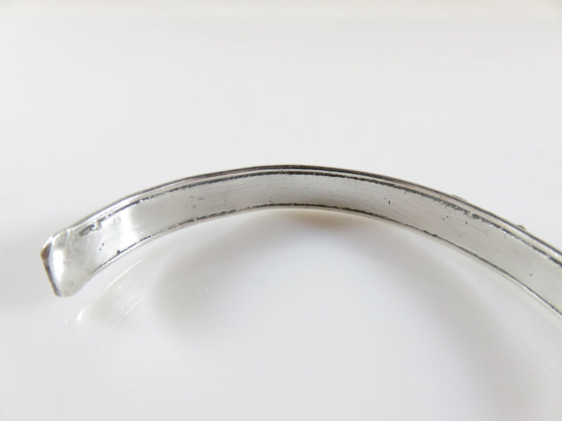 Small 7mm x 6" Cuff Bracelet Sterling Silver Arabic Writing - Just Stuff I Sell
