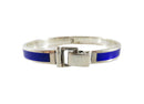 Sterling & Blue Enamel Bracelet 925 Sterling Brev. 356 Made Italy Antonio Fallaci Style — Jewelry & Watches:Fine Jewelry:Fine