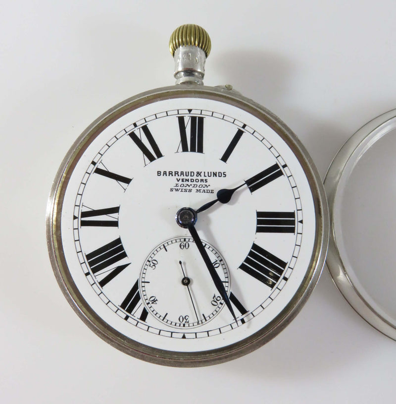 935 Silver Barraud & Lunds Vendors Cornhill London Swiss Made Pocket Watch