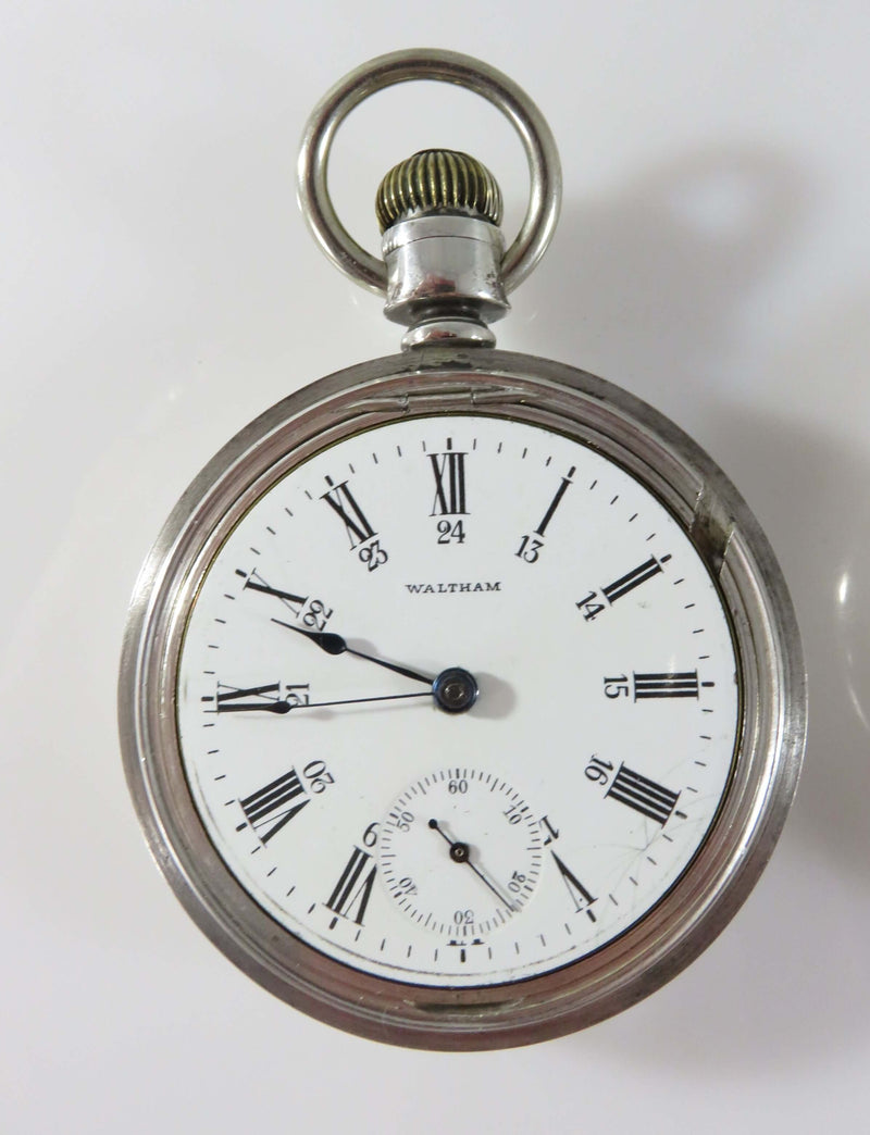 C1902 Coin Silver Cased Waltham Pocket Watch Model 1883 Grade No 1 18s 7 Jewel