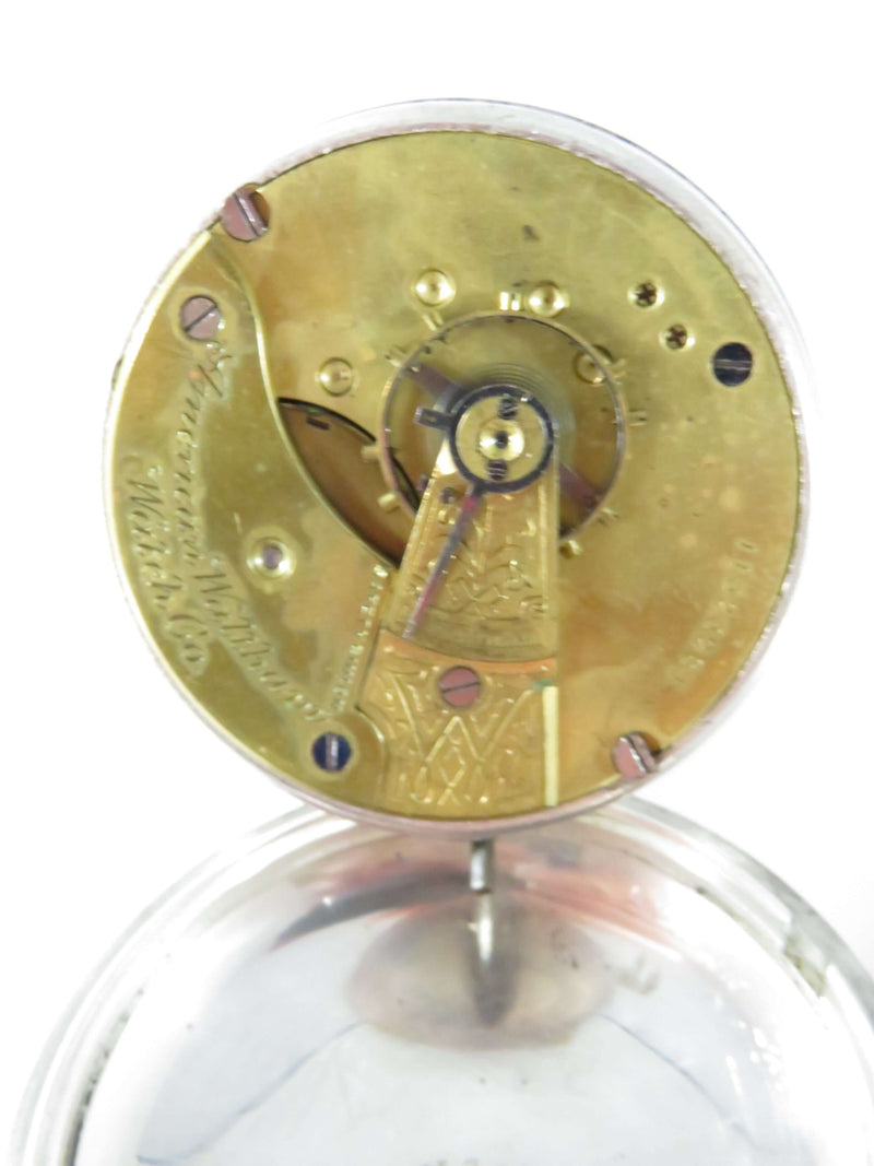 C1902 Coin Silver Cased Waltham Pocket Watch Model 1883 Grade No 1 18s 7 Jewel