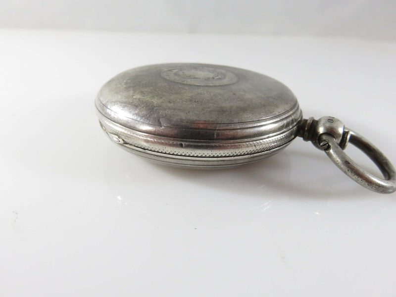 Antique c1865 Carnegie Brothers Toronto Canada Silver Cased Fusee Pocket Watch For Parts