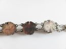 Unique Old Sterling Silver Cabochon Coral Filigree Bezalel Style Bracelet Judaic Yemen - Just Stuff I Sell