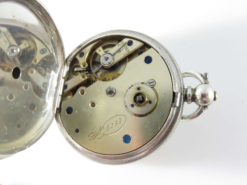 c1875 Swiss Fine Silver Cased Patent Lever Pocket Watch Sr