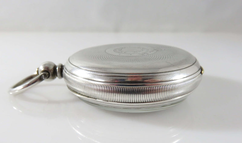 c1875 Swiss Fine Silver Cased Patent Lever Pocket Watch Sr