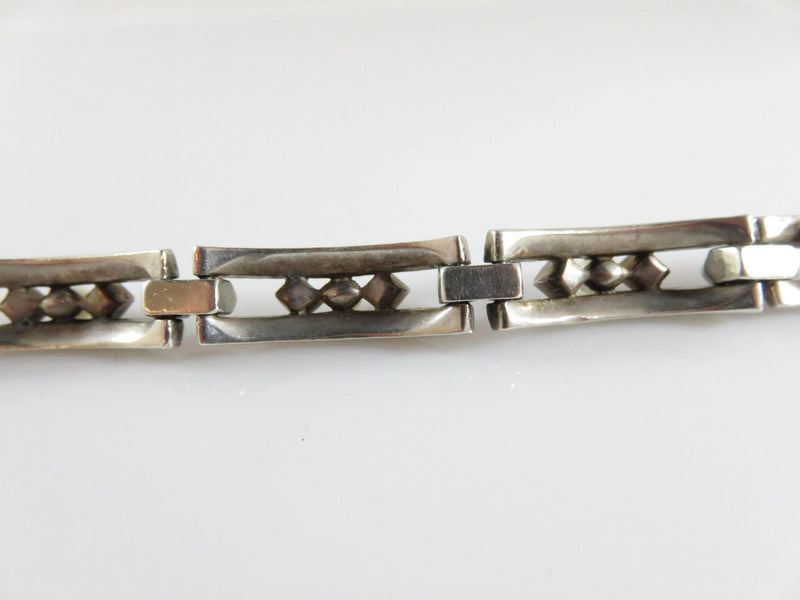 Heavy 30 Gram Sterling Silver Marcasite & Pearl Fancy Link Bracelet for Repair 7 3/8" - Just Stuff I Sell