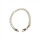 6" Sterling Silver Double Link Charm Bracelet 925 Italy AGI — Jewelry & Watches:Fine Jewelry:Fine Charms & Charm Bracelets •