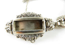 Antique 800 Silver Double Heart Repousse Memorial Hair Locket Bracelet For Restoration - Just Stuff I Sell