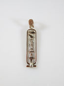 Egyptian Revival Sterling & Rose Gold Egyptian Goddess Neith Cartouche Pendant product image for Just Stuff I Sell, clear front view, neutral background, original listing photo, optimized descriptive alt text, centered composition variant 2