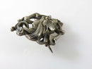 Antique Art Nouveau Lady in Profile 900 Silver Artisan Brooch Pin by Geschutzt product image for Just Stuff I Sell, clear front view, neutral background, original listing photo, optimized descriptive alt text, centered composition variant 3