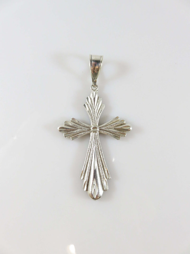 925 Sterling Silver 2 1/2" Large Christian Cross Made By 1 of a Kind