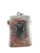 Circa 1904 Match Safe Vesta Pocket Watch Fob Sterling UK E J Partridge product image for Just Stuff I Sell, clear front view, neutral background, original listing photo, optimized descriptive alt text, centered composition