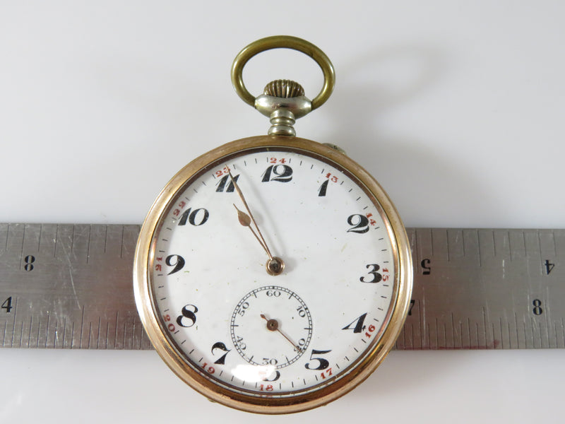 Theil Pocket Watch German Men's Watch For Restoration Winds & Runs 45mm Approx