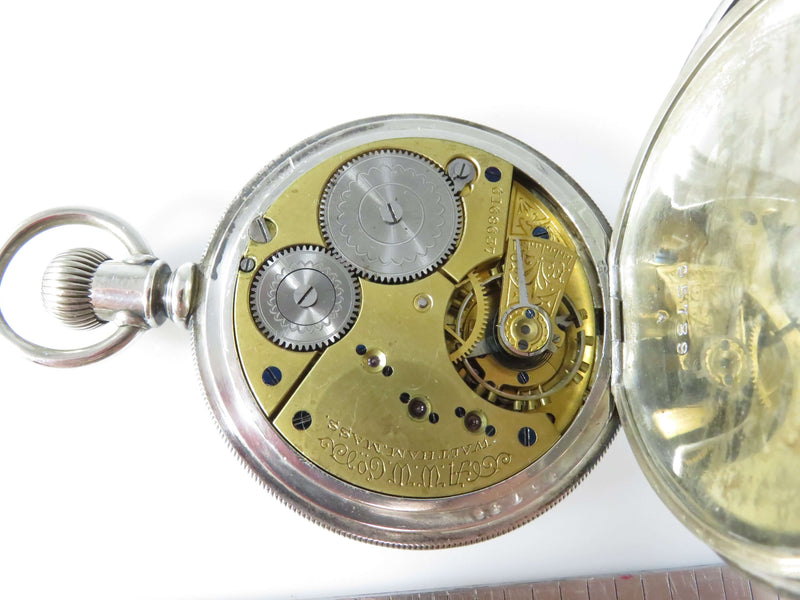 1894 Coin Silver Waltham Pocket Watch Model 1888 Grade No 22 16s 11 Jewel