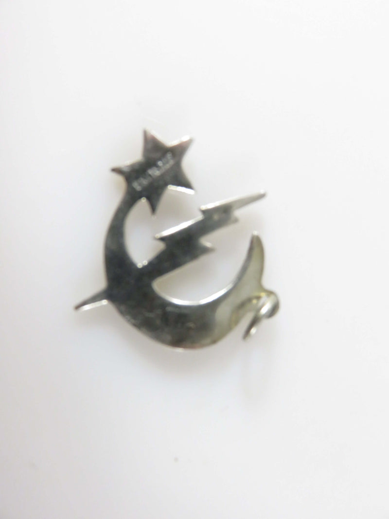 Crescent Moon, Star & Lightening Bolt Sterling Silver Pendant or Charm