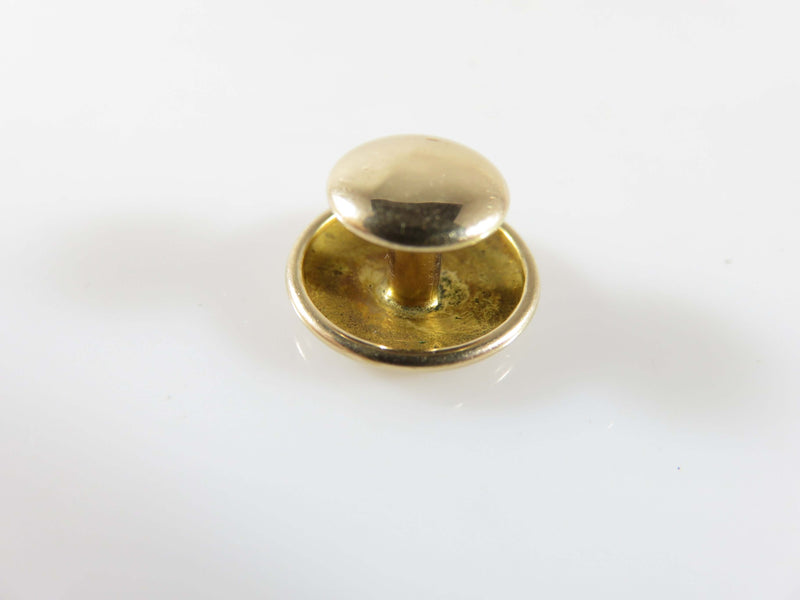 Antique Victorian Polished 10K Gold Replacement Cuff Button Single Cufflink