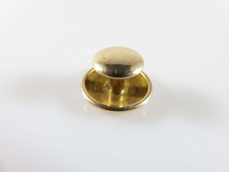 Antique Victorian Polished 10K Gold Replacement Cuff Button Single Cufflink