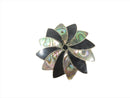 Vintage 925 Fancy 1 1/2" Pinwheel Brooch Abalone Inlay Sterling Taxco ICM Pendant — Jewelry & Watches:Vintage & Antique Jewel