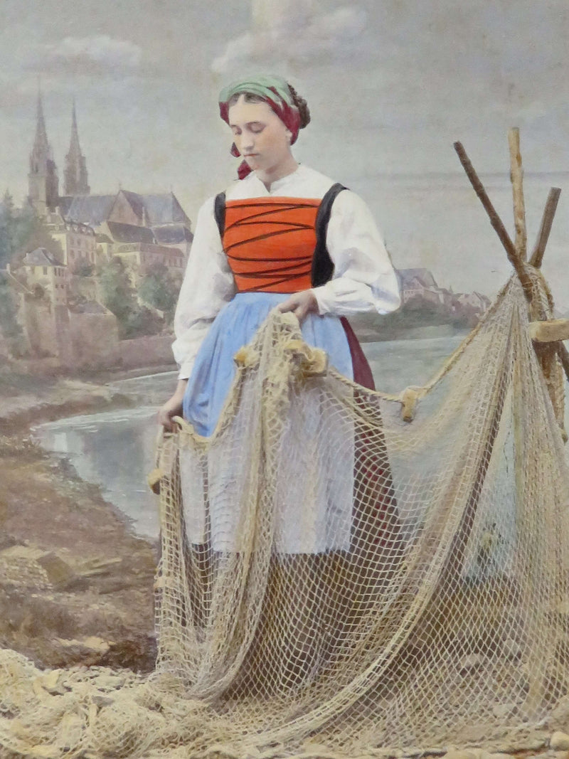 c1869 Canton de Bâle, Switzerland Tinted Photograph Adolphe Braun Costumes De Suisse