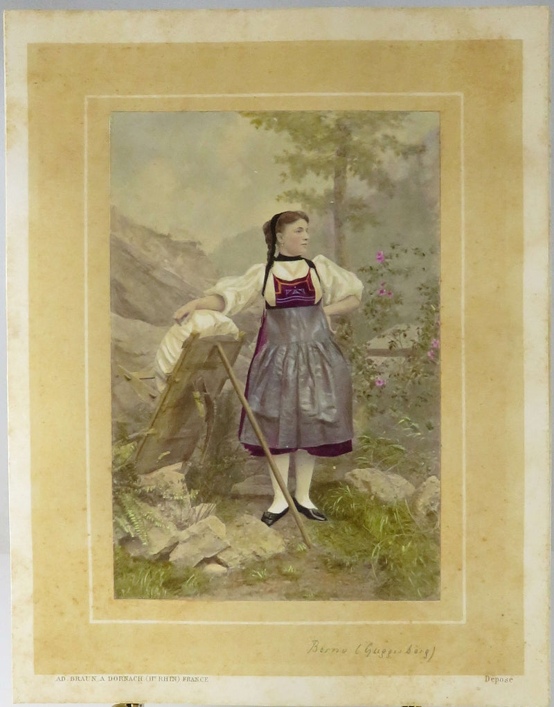 c1869 Canton de Berne, Guggisberg, Switzerland Tinted Photograph Adolphe Braun C
