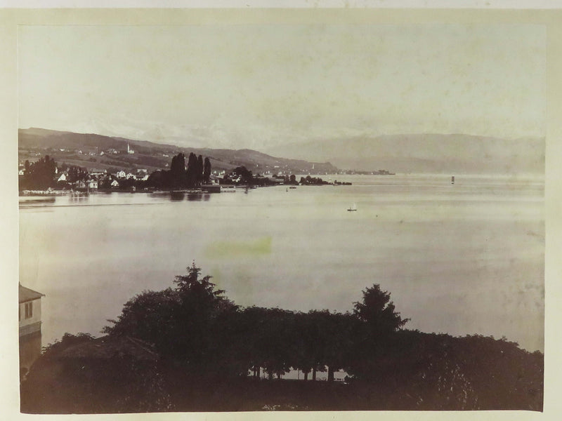 Lake of Zuric c1869 Canton de Zurich, Switzerland Photograph T. Richard