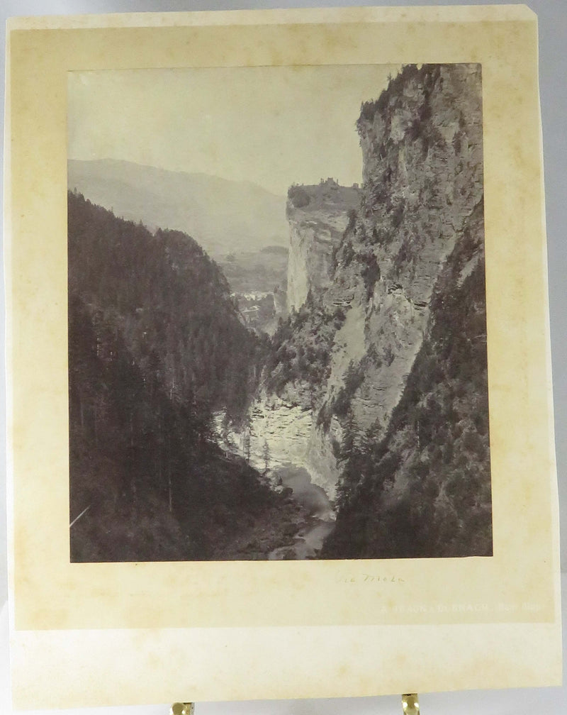 Le Johannisberg a la Via-Mala, Switzerland c1869 Photograph Adolphe Braun
