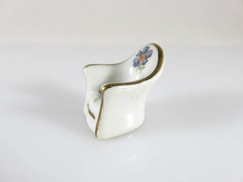 Vintage Fine Porcelain Low Back Sitting Chair Miniature Made in France