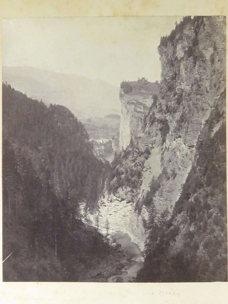 Le Johannisberg a la Via-Mala, Switzerland c1869 Photograph Adolphe Braun