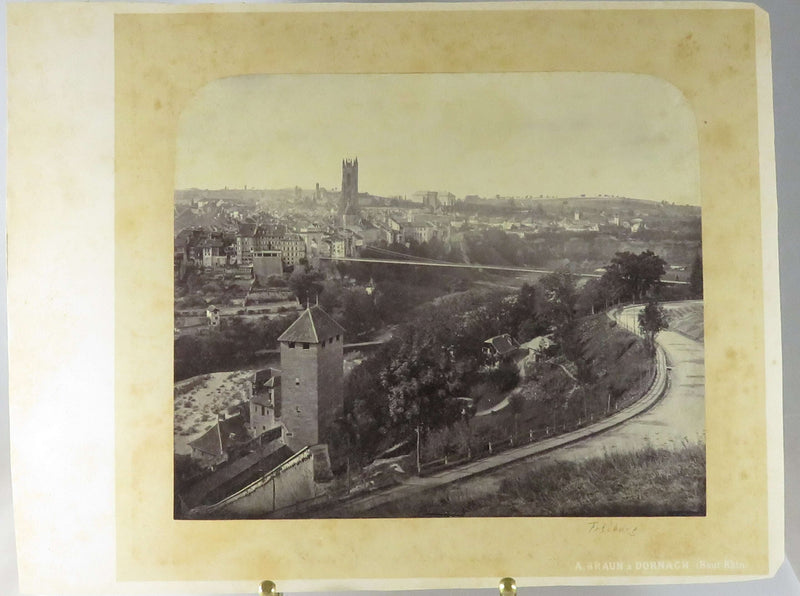City Scape General View of the Canton de Fribourg Switzerland c1869 Photograph Adolphe Braun