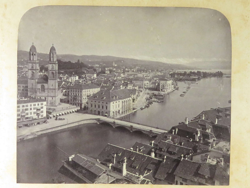 City Scape View of the Canton de Zurich Switzerland c1869 Photograph Adolphe Bra