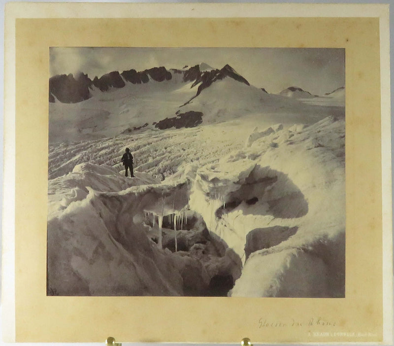Glacier of Rhone Canton of Valais Switzerland c1869 Photograph Adolphe Braun