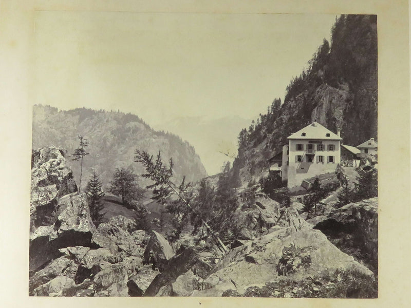 Hotel De La Tete Noire in the Canton du Valais Switzerland c1869 Photograph Adol