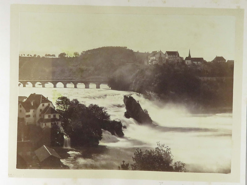 Falls of Schaffhausen Canton of Schaffhausen Switzerland c1869 Photograph T. Sut