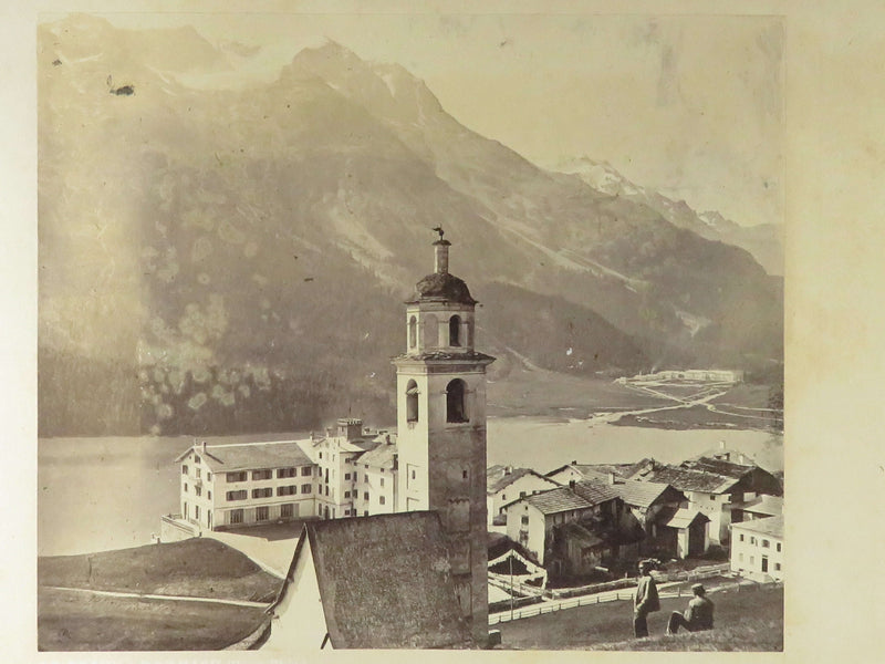 Leaning Tower of St. Moritz Church Engadine Switzerland c1869 Photograph Adolphe