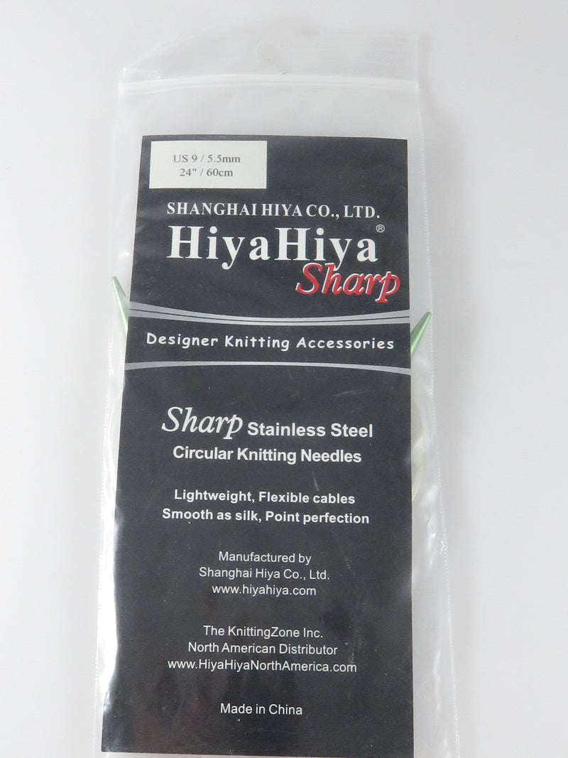 Shanghai Hiya Sharp Circular Knitting Needles Stainless Steel 24" US 9
