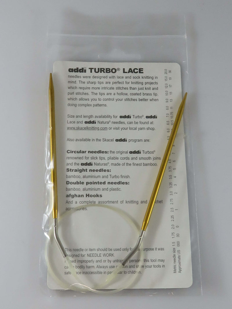 Addi Germany Turbo Lace Designer Circular Knitting Needles 16" US 6
