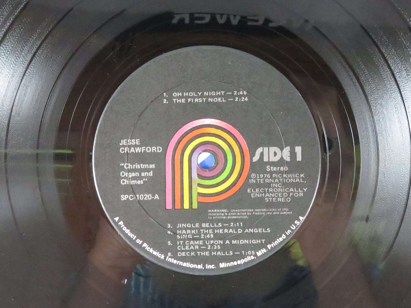 Jesse Crawford Christmas Organ & Chimes 1976 Pickwick SPC-1020 Vinyl Album
