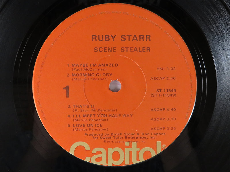 Ruby Starr Scene Stealer 1976 Capitol Records ST-11549 Jax Pressing Vinyl Album