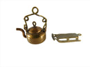 Vintage Primitive Copper Tea Pot Miniature Wheat Penny Formed Copper Pot — front view