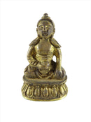 Antique Miniature Personal Cast Brass Medicine Healing Buddha China