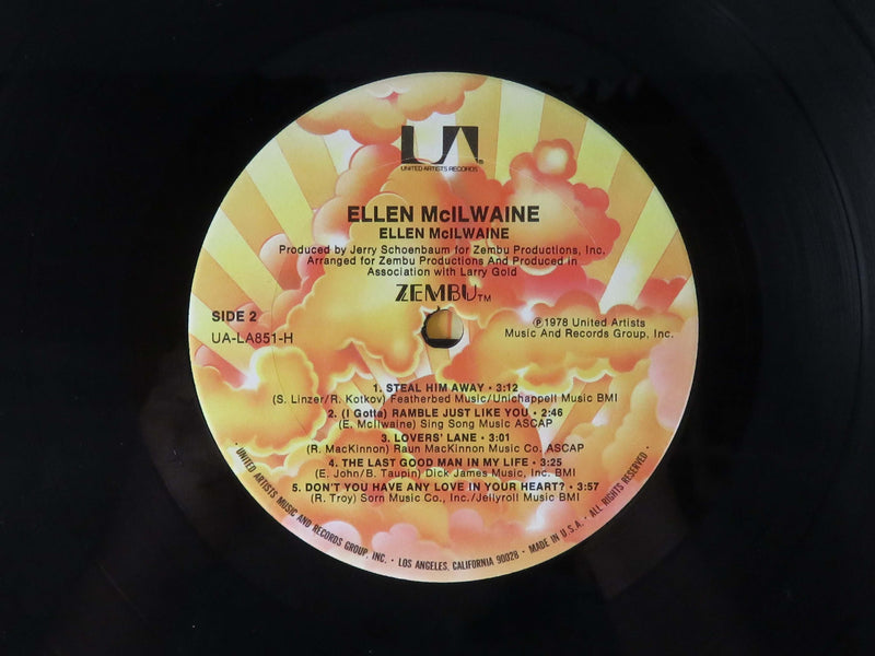 Ellen McIlwaine Self Titled 1978 United Artist  UA-LA851-H Terre Haute Vinyl Album