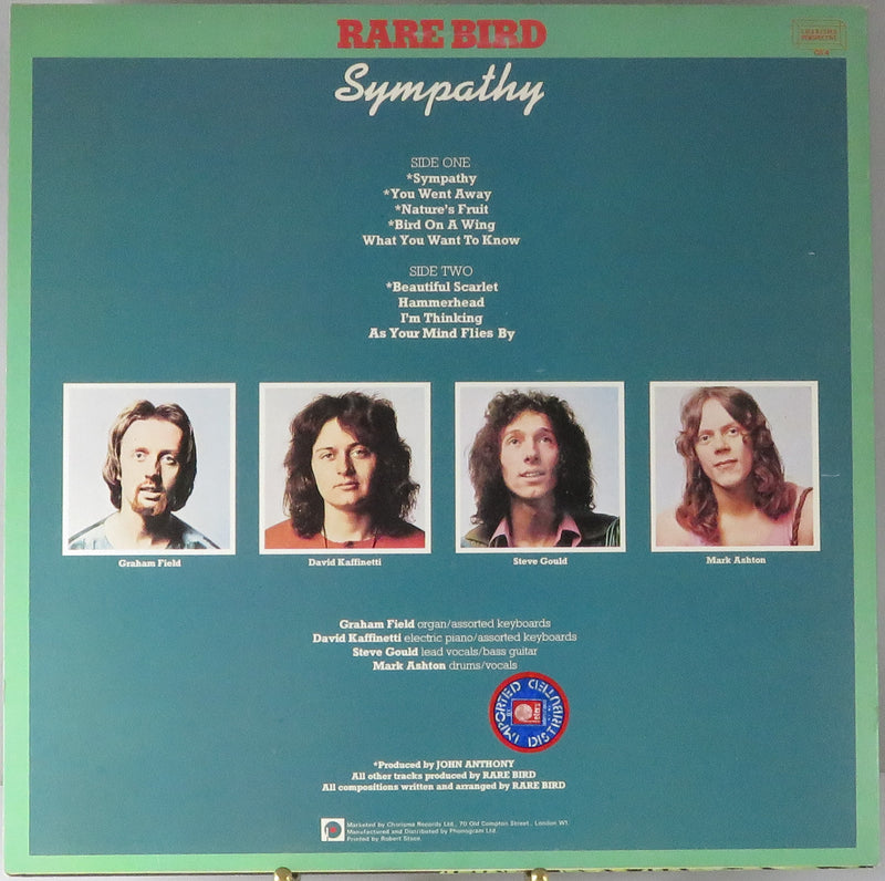 Rare Bird Sympathy 1976 Charisma Perspective UK Import CS-4 Vinyl Album