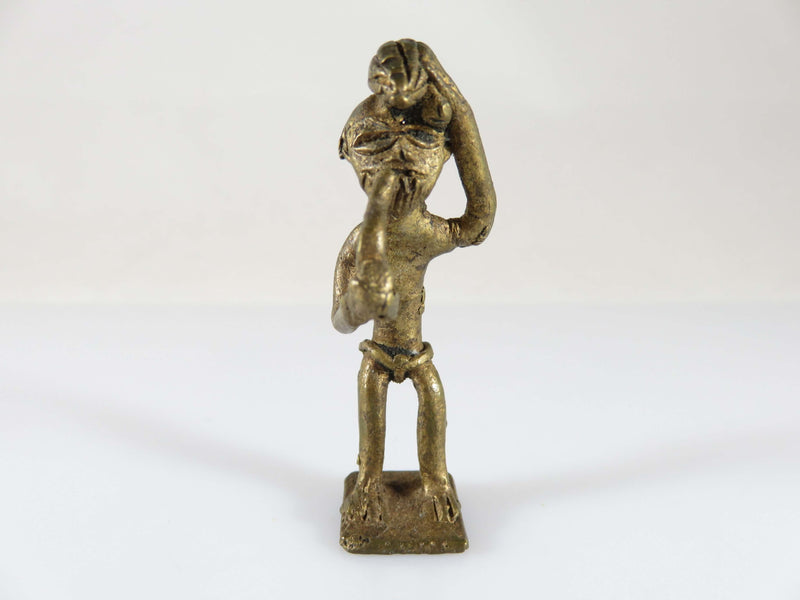 Art Deco Ashante Ghana Africa Brass Art Figure Fertility Figure