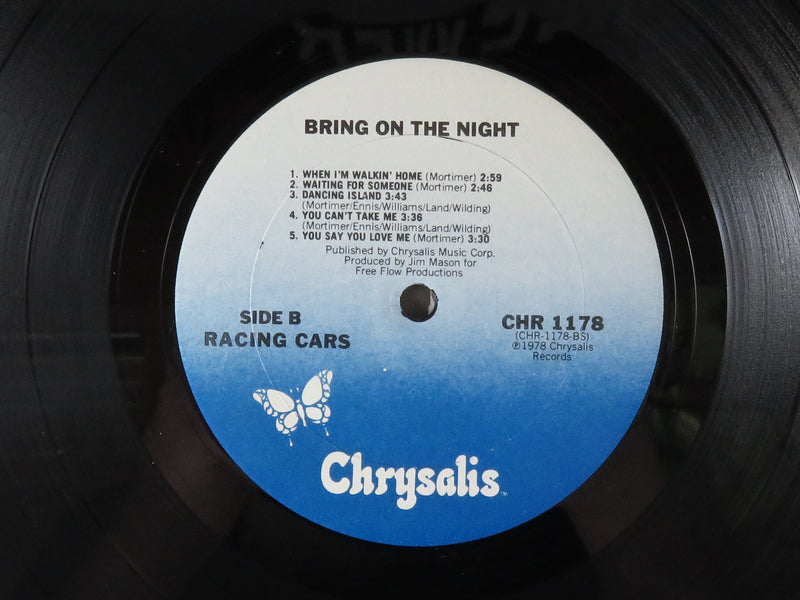 Racing Cars Bring On The Night 1978 Chrysalis Records CHR 1178 Promotional Copy