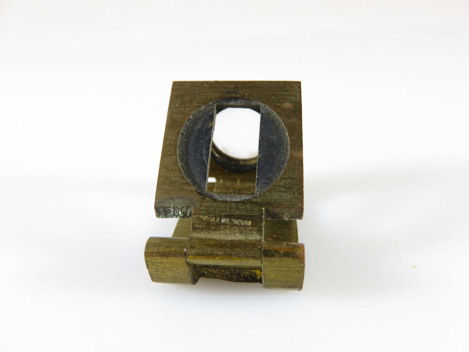 Antique Linen Tester Thread Count Brass Folding Magnifying Glass Coin