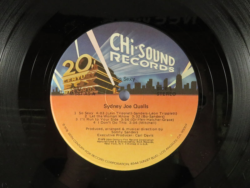 Sydney Joe Qualls So Sexy Chi Sound Records T-587 Demonstration Copy Vinyl Album