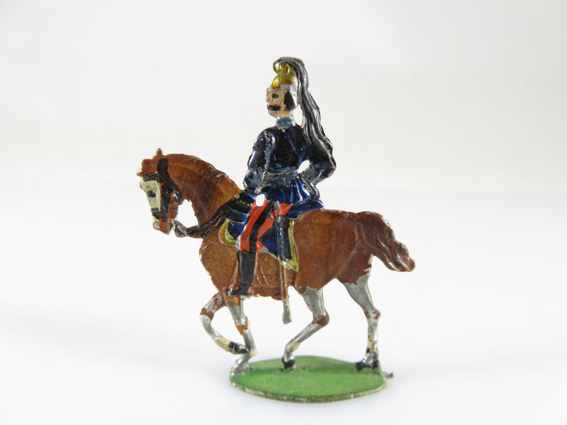 Vintage Lead Horseback Soldier Napoleonic Style Unmarked Lead Soldier