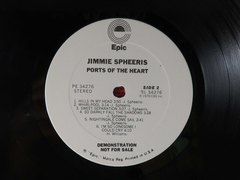 Jimmie Spheeris Port of the Heart 1976 Epic Records 34276 Demo Copy Vinyl Album